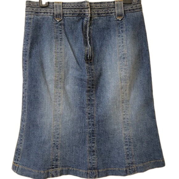 Danielle M & Trousers Denim Blue Jeans Made In USA Size 4 Skirt - Picture 1 of 7